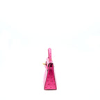 Hermes Mini Kelly Sellier Special Order Ostrich 5J Fuchsia Pink/Purple GHW