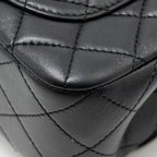 CHANEL PEARL CRUSH MINI RECTANGULAR LAMBSKIN BLACK LGHW (MICROCHIP)