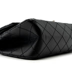 CHANEL 2.55 SMALL REISSUE FLAP BAG AGED CALFSKIN BLACK RUTHENIUM HARDWARE (MICROCHIP)