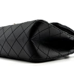CHANEL 2.55 SMALL REISSUE FLAP BAG AGED CALFSKIN BLACK RUTHENIUM HARDWARE (MICROCHIP)