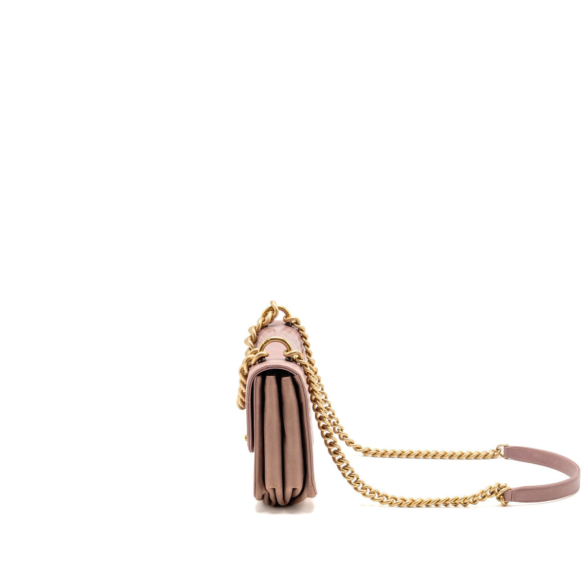 Chanel Paris cosmopolite flap bag aged calfskin dusty pink GHW