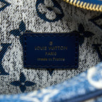 LOUIS VUITTON HALF-MOON LOOP BAGUETTE HANDBAG DENIM BLUE GHW