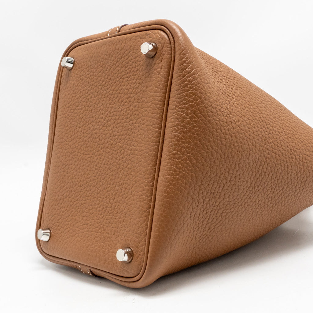 Hermes Picotin 18 Lock Bag Clemence Gold SHW