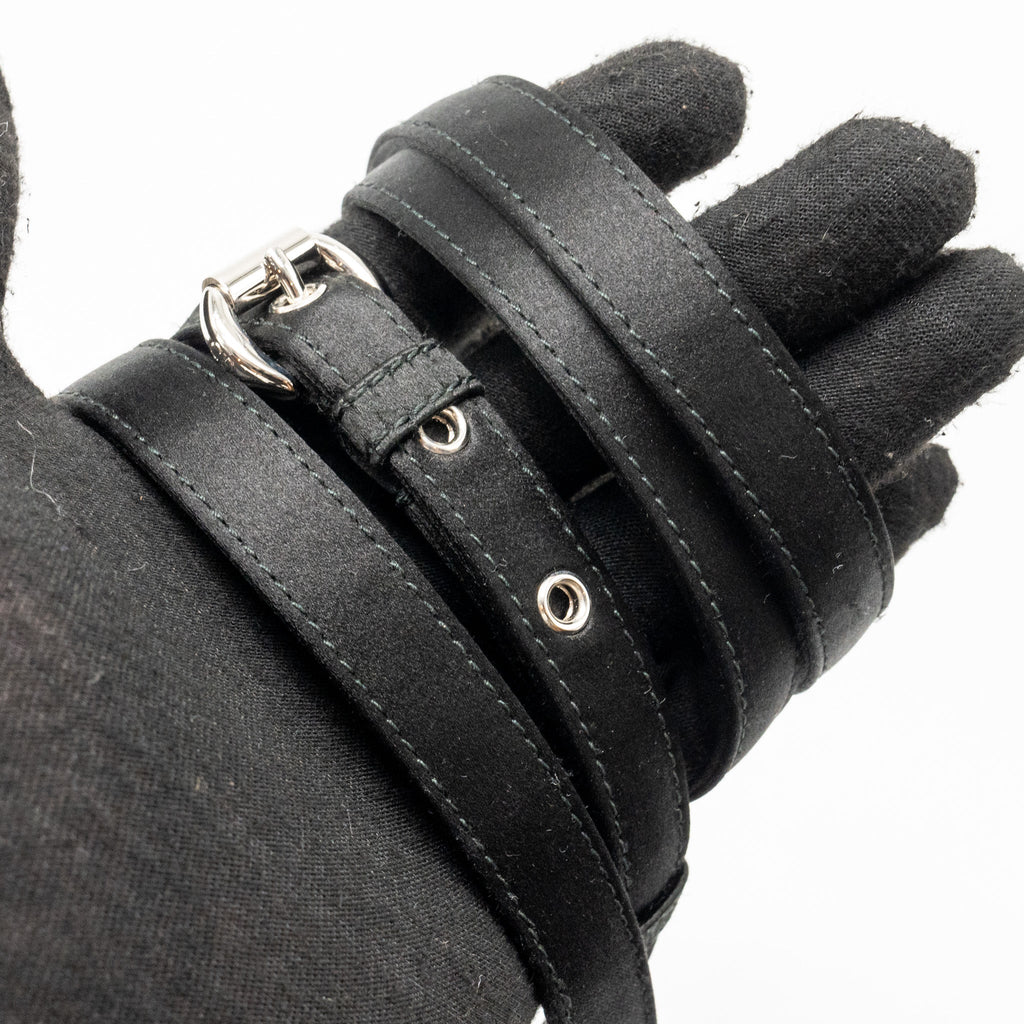 DIOR MINI LADY DIOR SATIN WITH CRYSTAL BLACK SHW