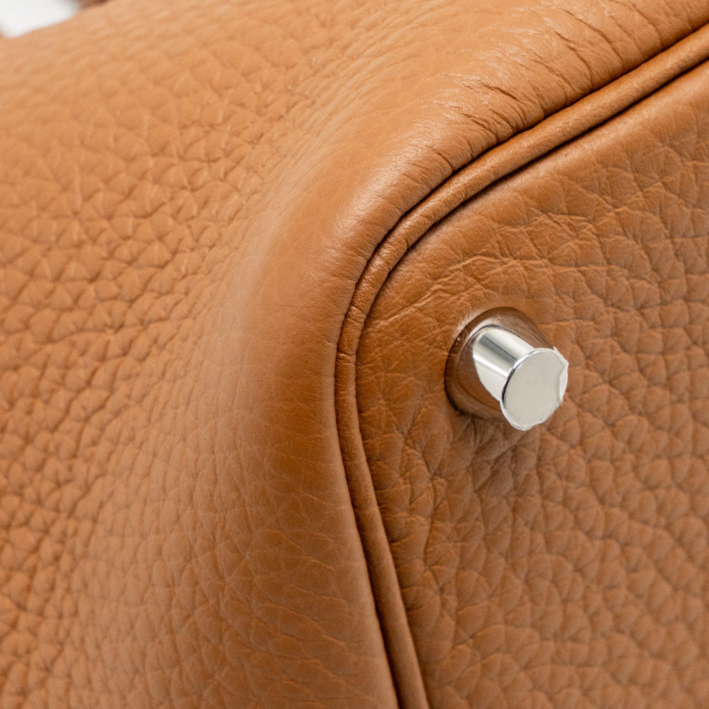 Hermes Picotin 18 Lock Bag Clemence Gold SHW