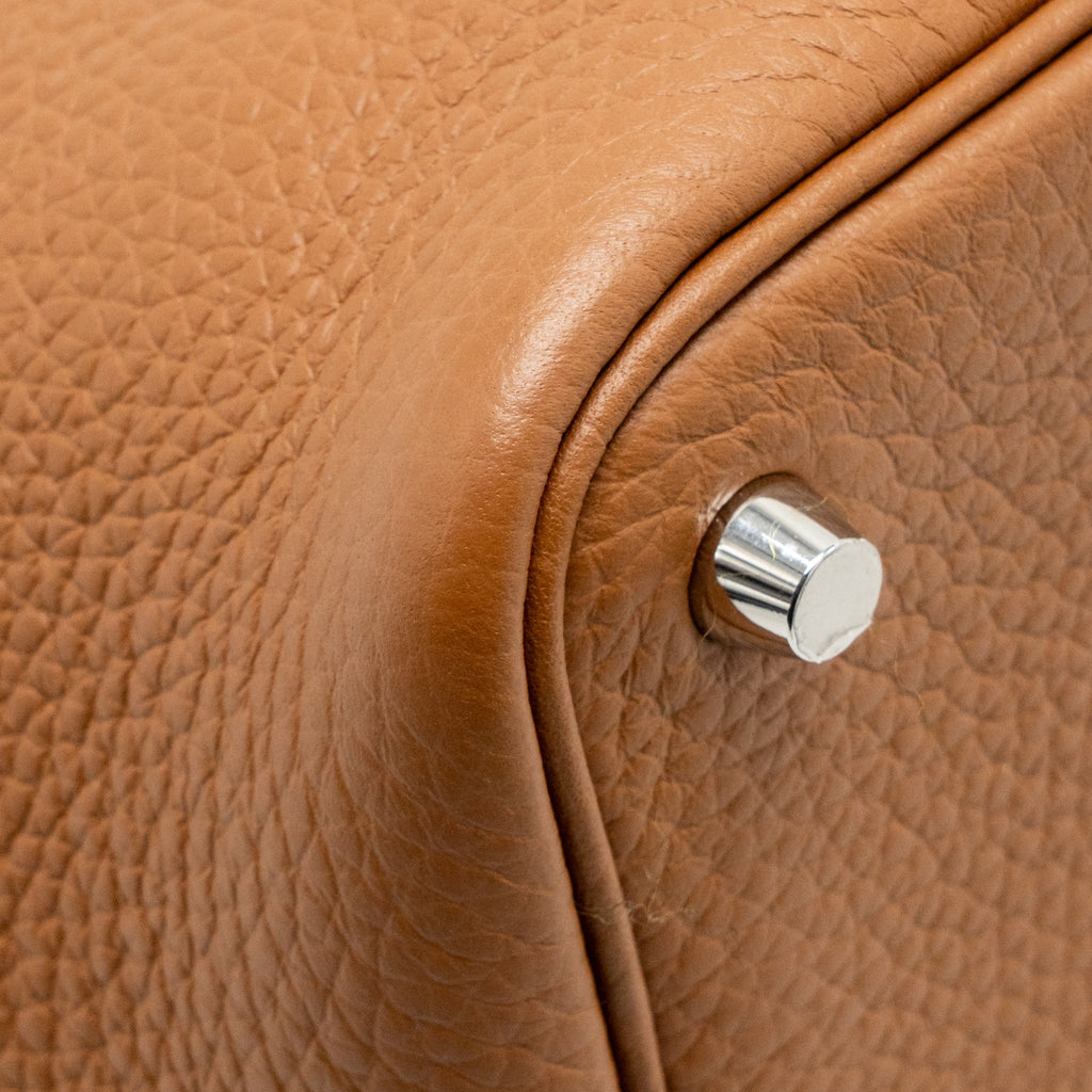 Hermes Picotin 18 Lock Bag Clemence Gold SHW