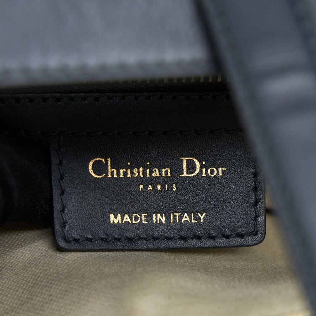 DIOR SADDLE BAG WITH REMOVABLE SHOULDER STRAP OBLIQUE EMBROIDERY BLUE GHW
