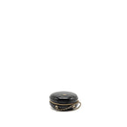 Chanel mini round clutch with chain shiny calfskin leather black GHW