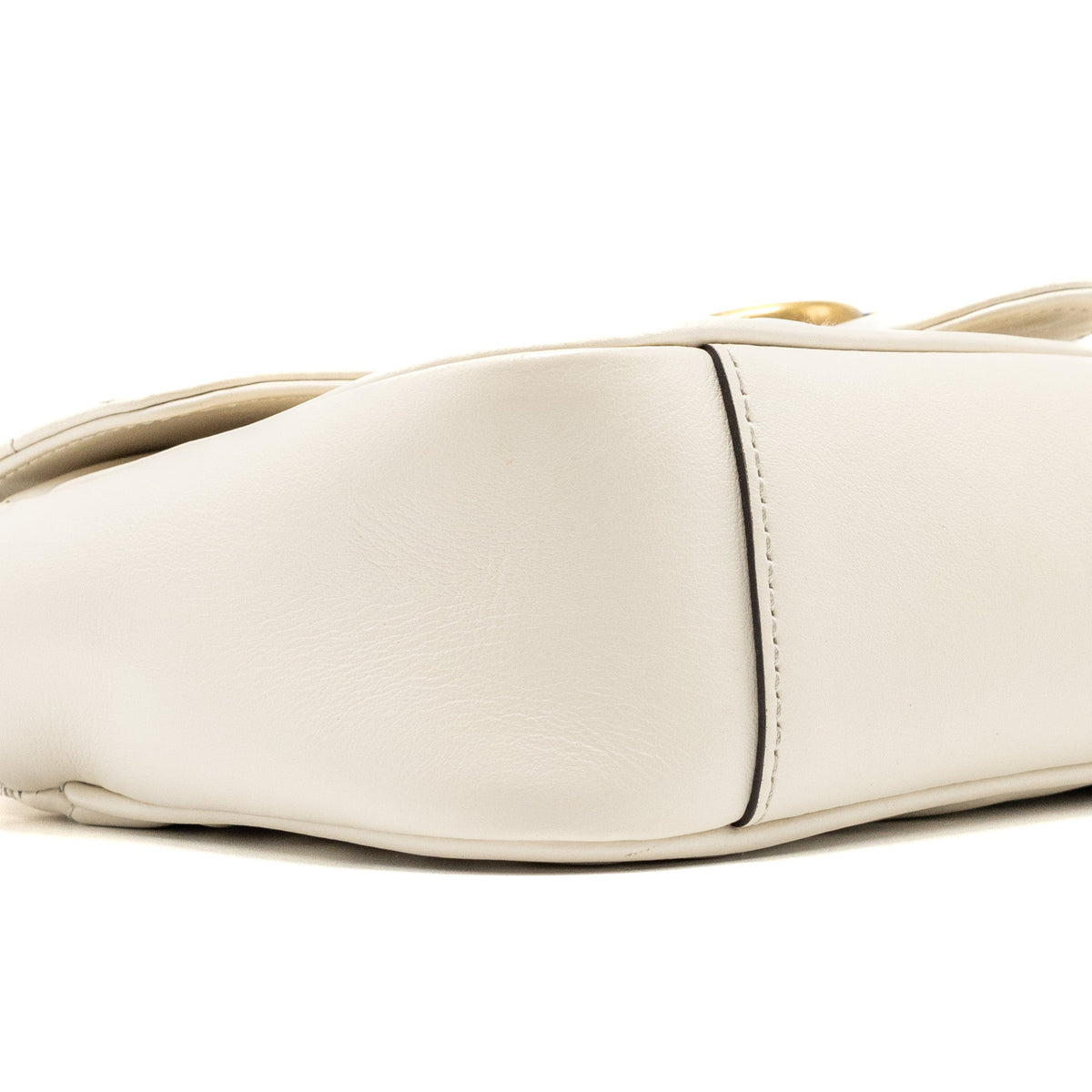 GUCCI MINI MARMONT BAG CALFSKIN WHITE GHW