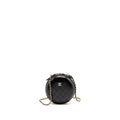 Chanel mini round clutch with chain shiny calfskin leather black GHW