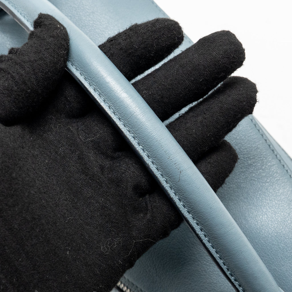 Loewe Small Puzzle Bag Calfskin Stone Blue SHW