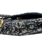 DIOR SADDLE BELT POUCH OBLIQUE JACQUARD BLUE GHW