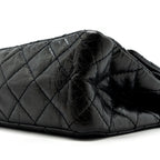 CHANEL 2.55 226 REISSUE DOUBLE FLAP BAG GRAINED CALFSKIN BLACK SHW