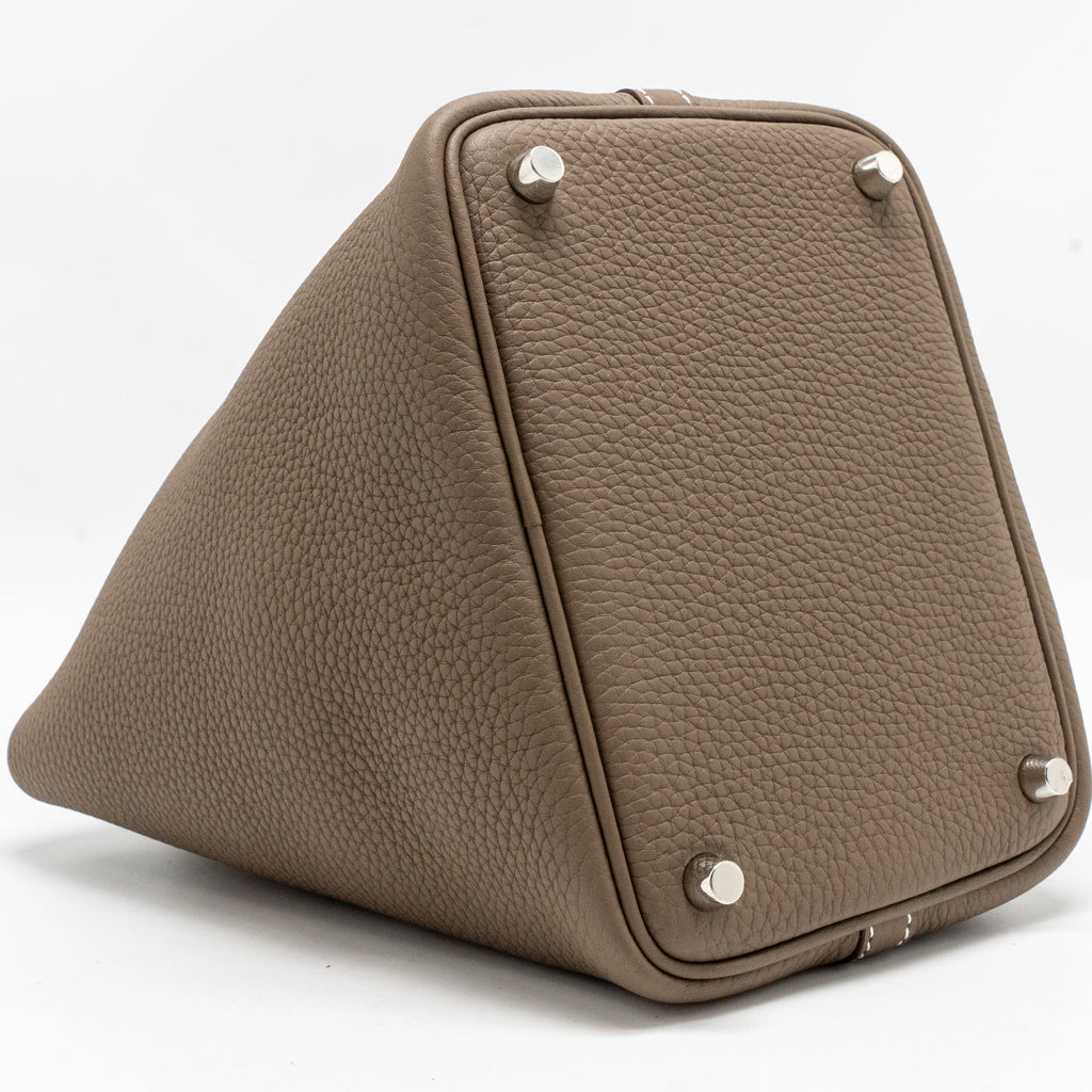 Hermes Picotin 18 Lock Bag Clemence Etoupe SHW