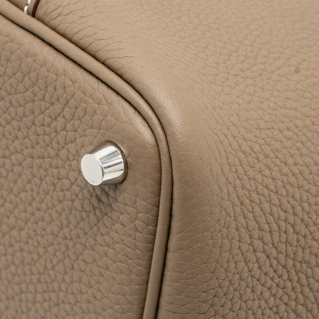 Hermes Picotin 18 Lock Bag Clemence Etoupe SHW