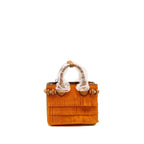 Burberry The Mini Banner Tote Bag Fringe Suede Caramel/Multicolour GHW