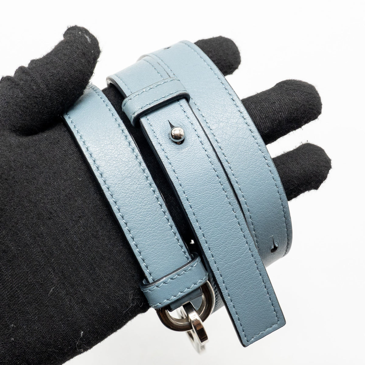 Loewe Small Puzzle Bag Calfskin Stone Blue SHW