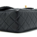 CHANEL PEARL CRUSHED MINI RECTANGULAR FLAP IN BLACK