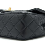 CHANEL PEARL CRUSHED MINI RECTANGULAR FLAP IN BLACK
