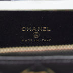 CHANEL 22S LETTER TOP HANDLE LONG VANITY WITH CHAIN LAMBSKIN BLACK GHW