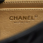 CHANEL 22C PEARL CRUSH MINI RECTANGULAR FLAP BAG LAMBSKIN BLACK GHW (MICROCHIP)