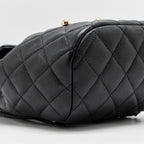 CHANEL QUILTED MINI BACKPACK CAVIAR BLACK LGHW (MICROCHIP)