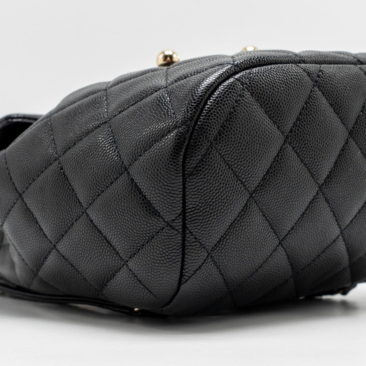 CHANEL QUILTED MINI BACKPACK CAVIAR BLACK LGHW (MICROCHIP)