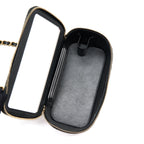 CHANEL 22S LETTER TOP HANDLE LONG VANITY WITH CHAIN LAMBSKIN BLACK GHW