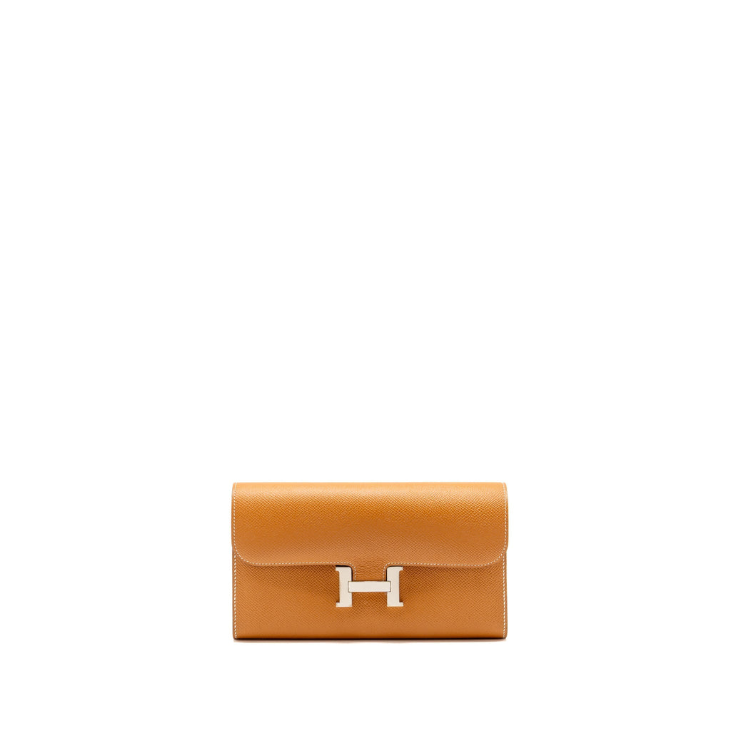 Hermes constance long wallet epsom gold SHW