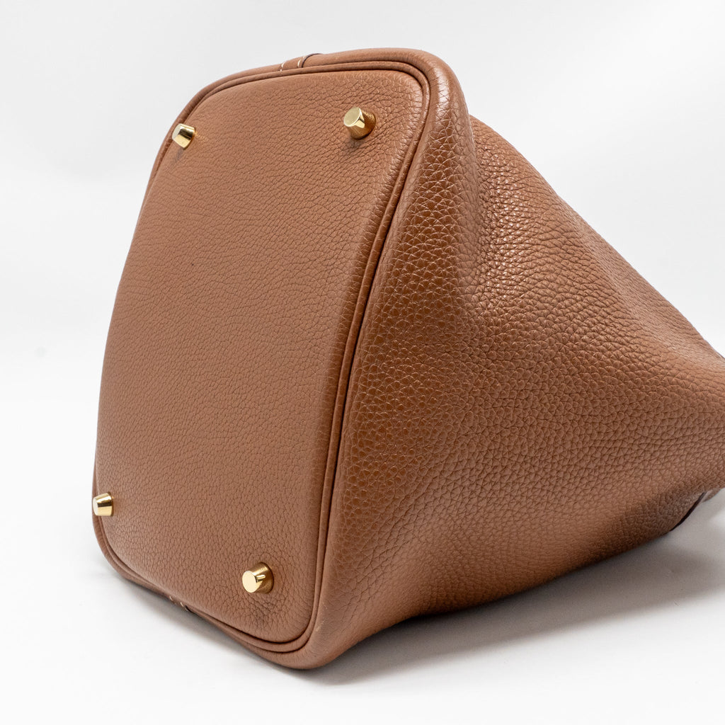 Hermes Picotin 22 Lock Bag Clemence Gold GHW