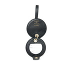 CHANEL QUILTED LUGGAGE TAG LAMBSKIN BLACK LGHW