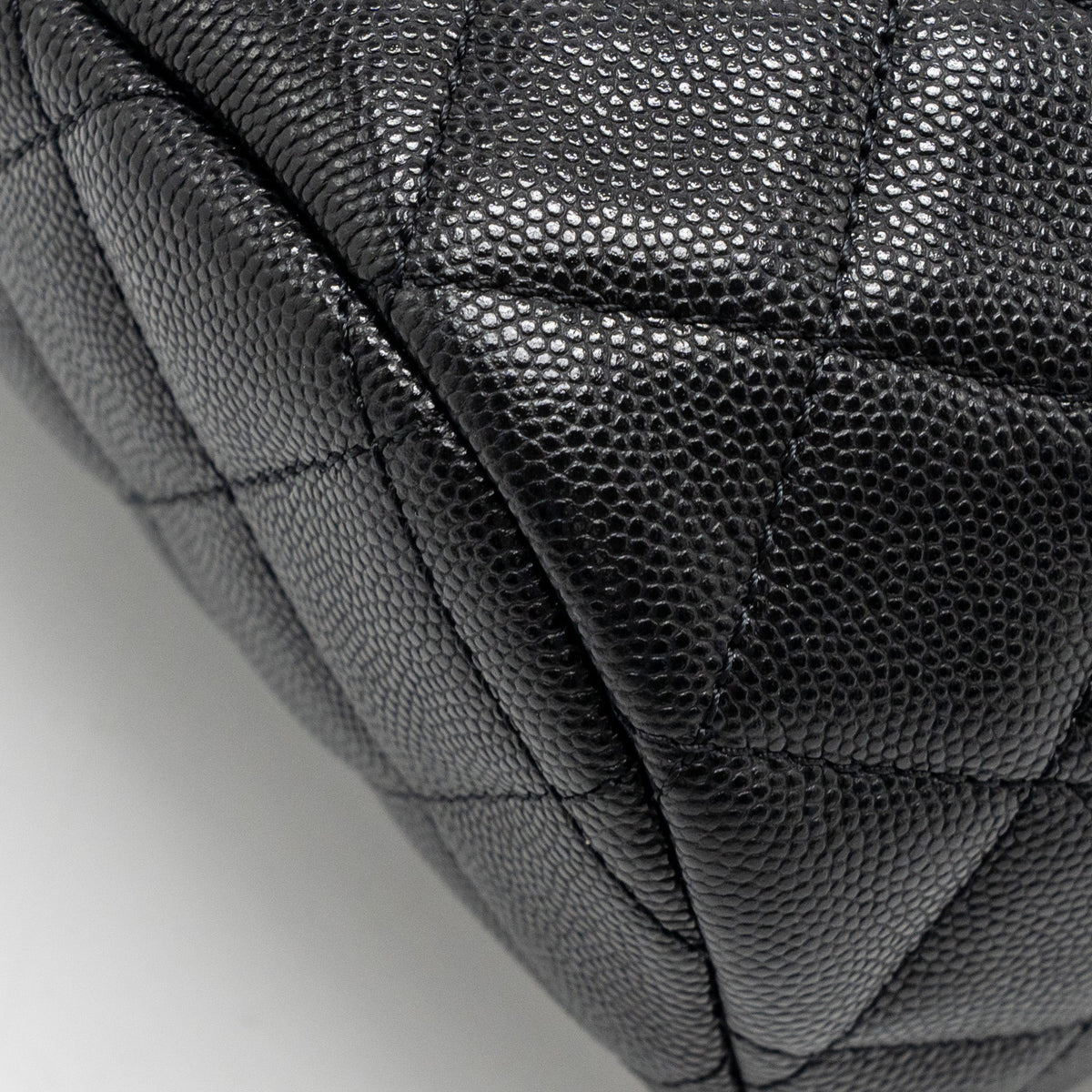 CHANEL QUILTED MINI BACKPACK CAVIAR BLACK LGHW (MICROCHIP)