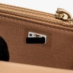 CHANEL 22K GOLD PILLAR MINI FLAP BAG LAMBSKIN DARK BEIGE GHW (MICROCHIP)