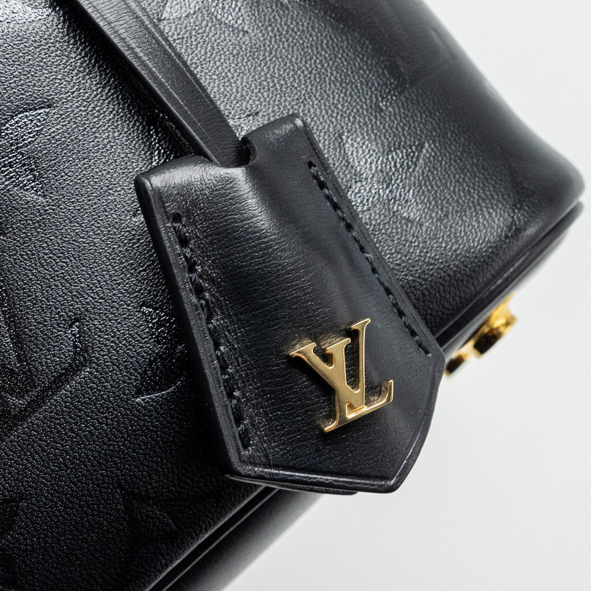 LOUIS VUITTON VANITY CASE PM MONOGRAM LAMBSKIN BLACK GHW