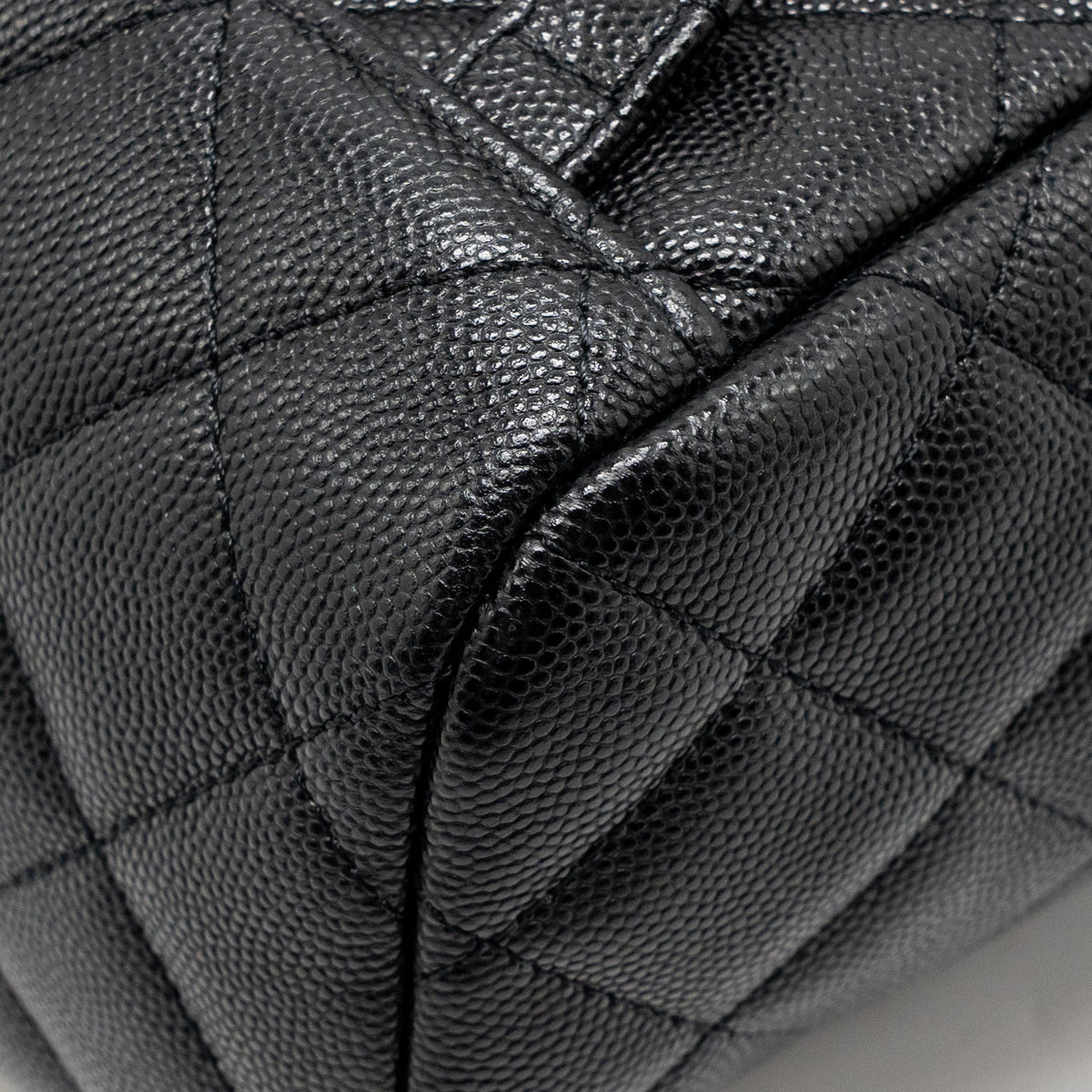 CHANEL QUILTED MINI BACKPACK CAVIAR BLACK LGHW (MICROCHIP)