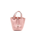Hermes Picotin 18 lock bag Clemence rose sakura SHW