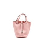 Hermes Picotin 18 lock bag Clemence rose sakura SHW