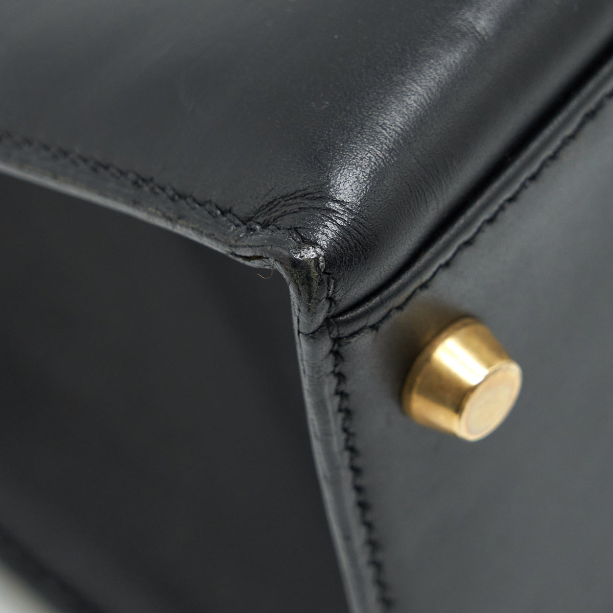 HERMES KELLY 32 BOX LEATHER BLACK GHW