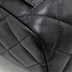CHANEL QUILTED MINI BACKPACK CAVIAR BLACK LGHW (MICROCHIP)