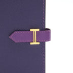 HERMES BEARN LONG WALLET PURPLE GHW