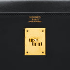 HERMES KELLY 32 BOX LEATHER BLACK GHW
