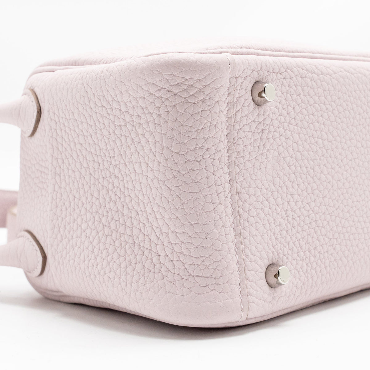 Hermes Mini Lindy clemence Mauve Pale SHW