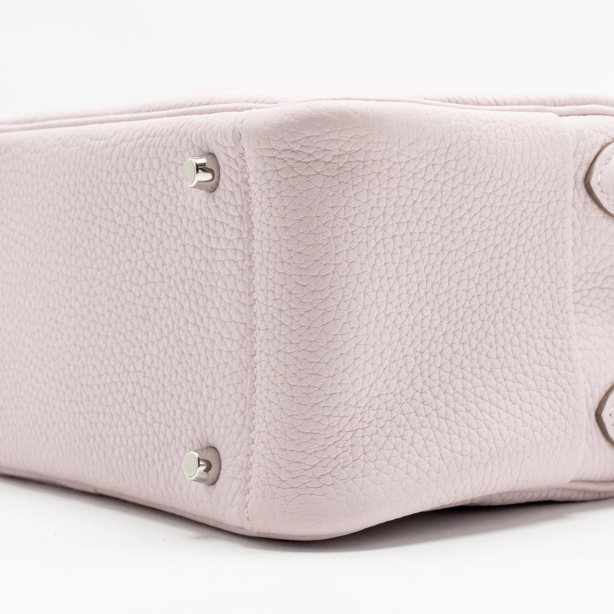 Hermes Mini Lindy clemence Mauve Pale SHW