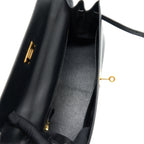 HERMES KELLY 32 BOX LEATHER BLACK GHW