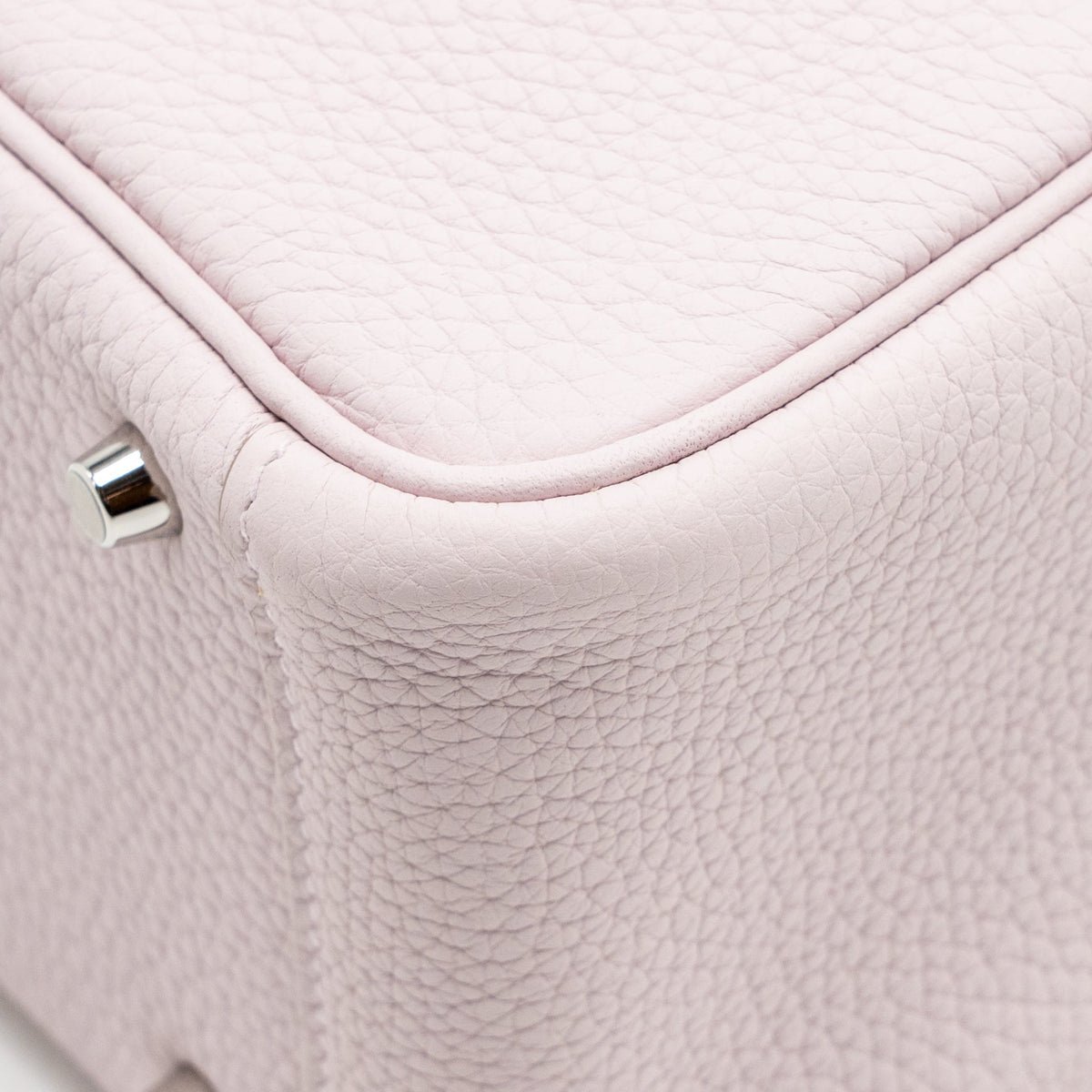 Hermes Mini Lindy clemence Mauve Pale SHW