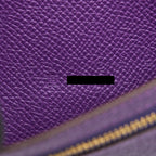 HERMES BEARN LONG WALLET PURPLE GHW