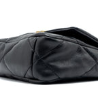 CHANEL SMALL 19 BAG LAMBSKIN BLACK MULTICOLOUR HARDWARE (MICROCHIP)