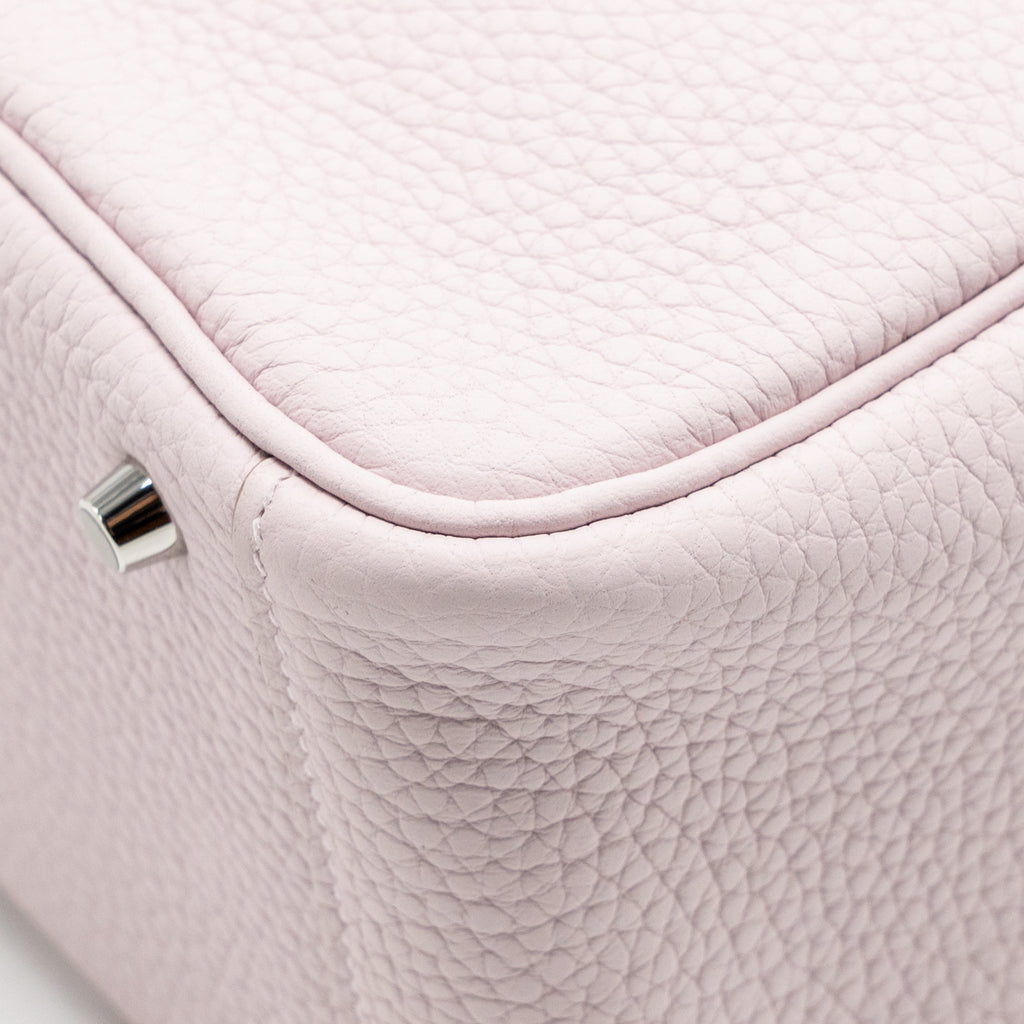 Hermes Mini Lindy clemence Mauve Pale SHW
