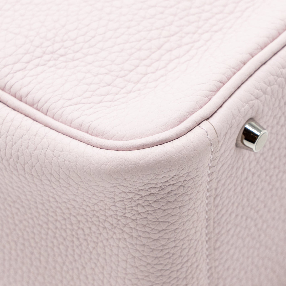 Hermes Mini Lindy clemence Mauve Pale SHW