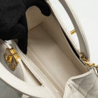 CHANEL MINI KELLY SHOPPING TOTE CALFSKIN WHITE GHW (MICROCHIP)
